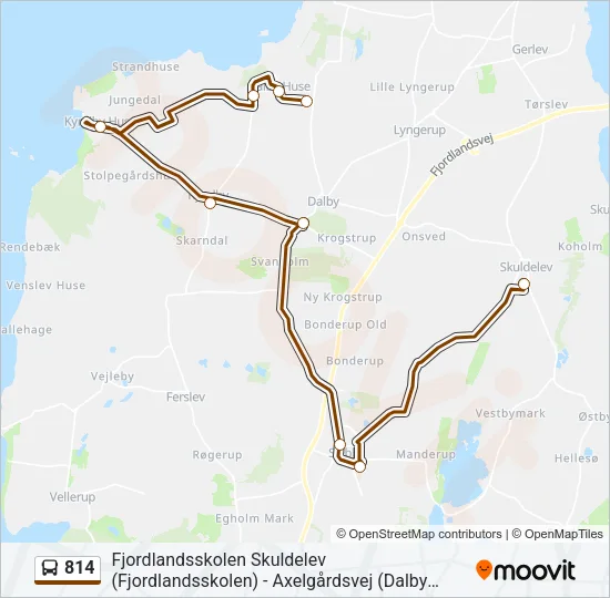 814 Bus Line Map