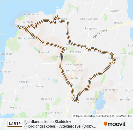 814 Bus Line Map
