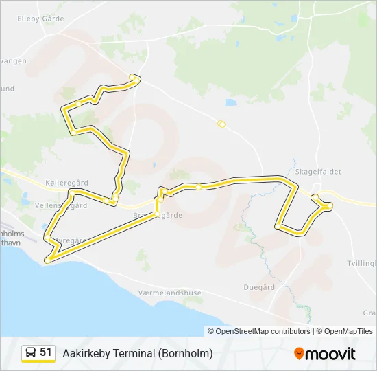 51 Bus Line Map