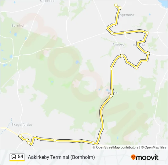 54 Bus Line Map