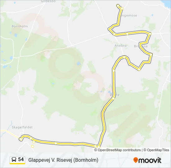 54 Bus Line Map