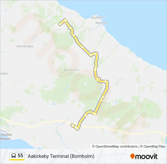 55 Bus Line Map