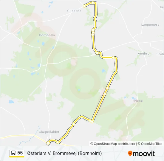 55 Bus Line Map