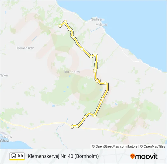 55 Bus Line Map