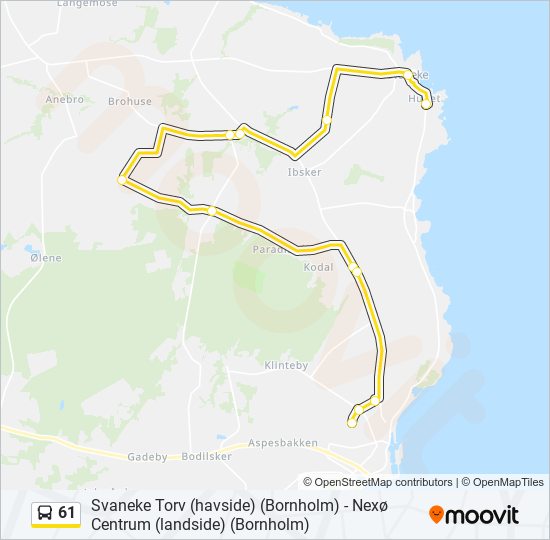 61 bus Line Map