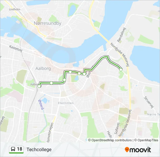 18 Bus Line Map