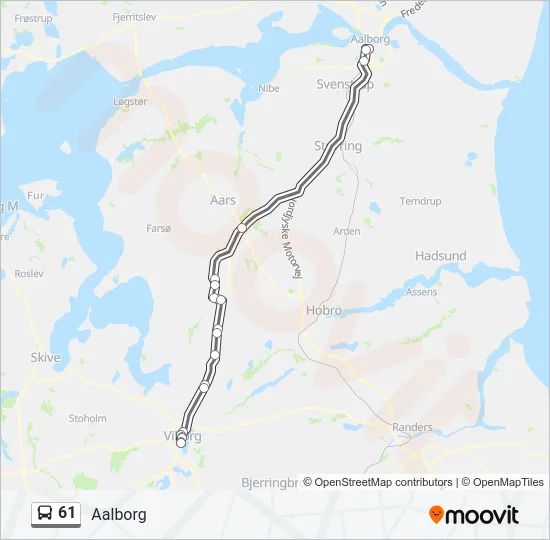 61 Bus Line Map