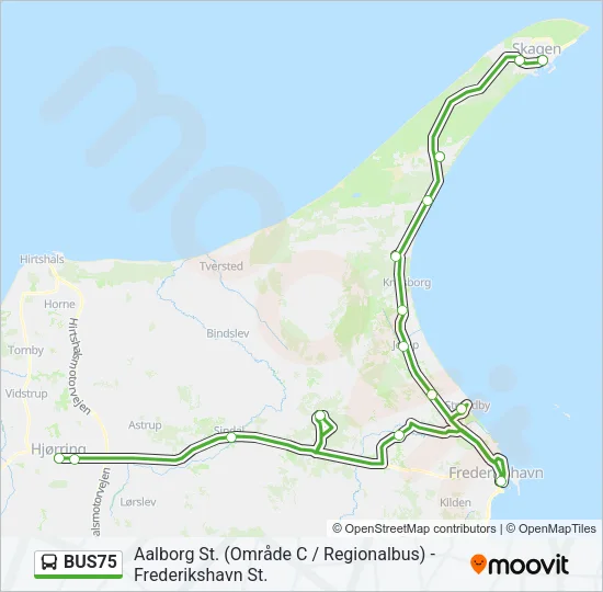 BUS75 Bus Line Map