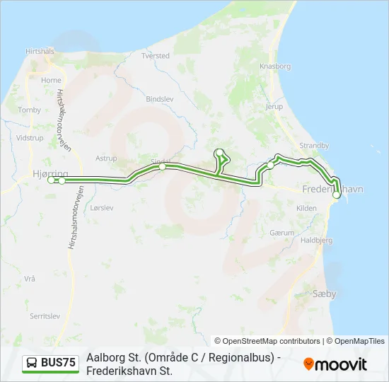 BUS75 Bus Line Map