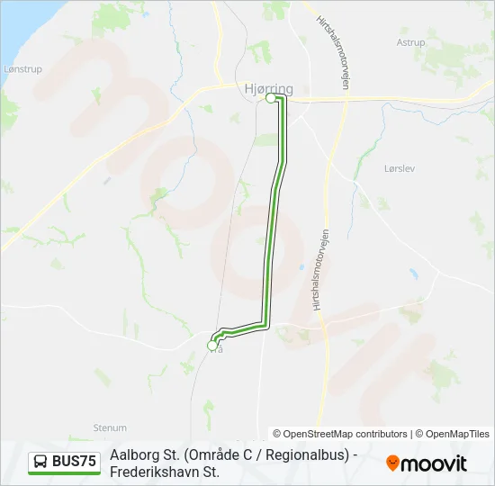 BUS75 Bus Line Map