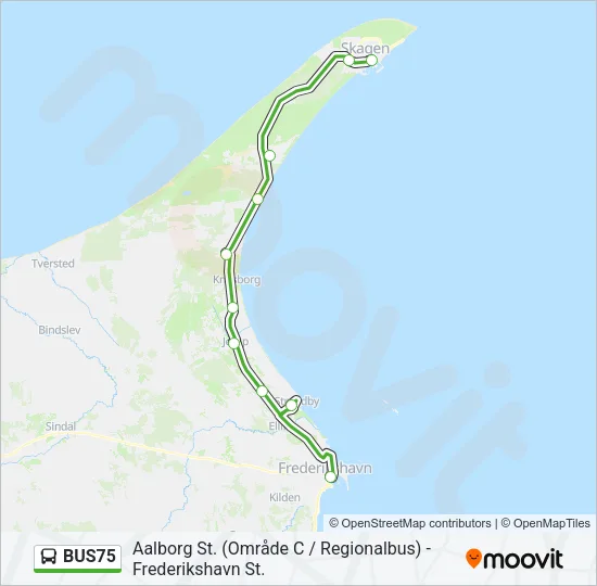 BUS75 Bus Line Map