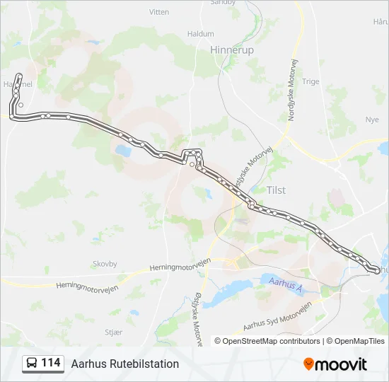 114 Bus Line Map