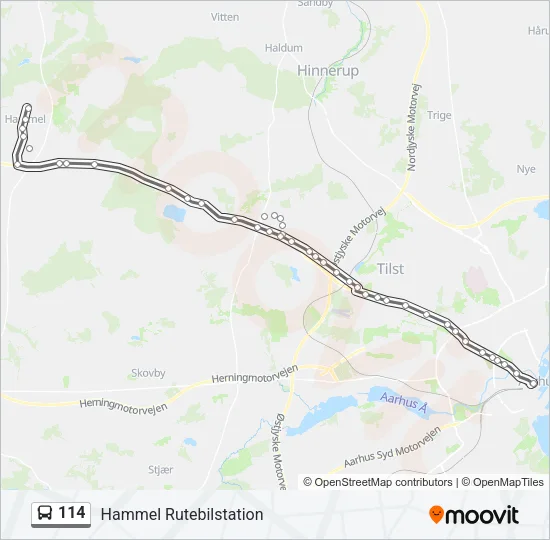 114 Bus Line Map
