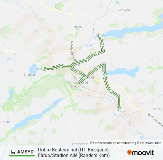 AMSYD Bus Line Map