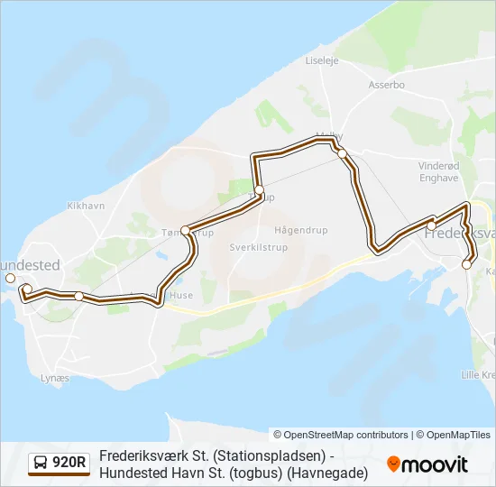 920R Bus Line Map
