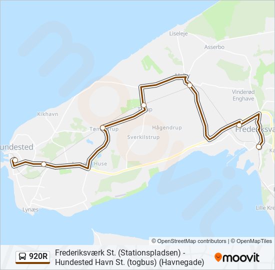 920R Bus Line Map