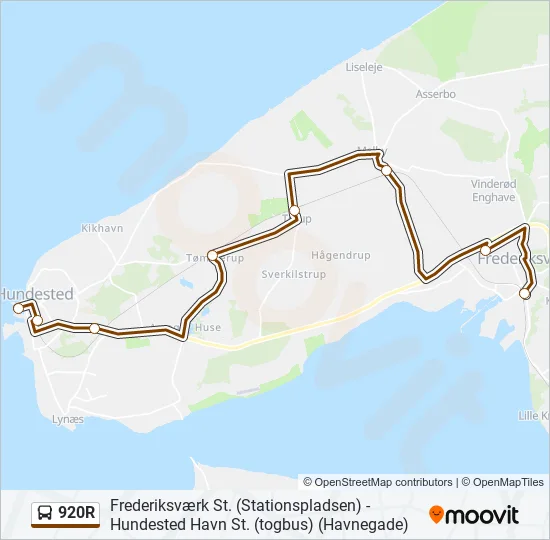 920R Bus Line Map