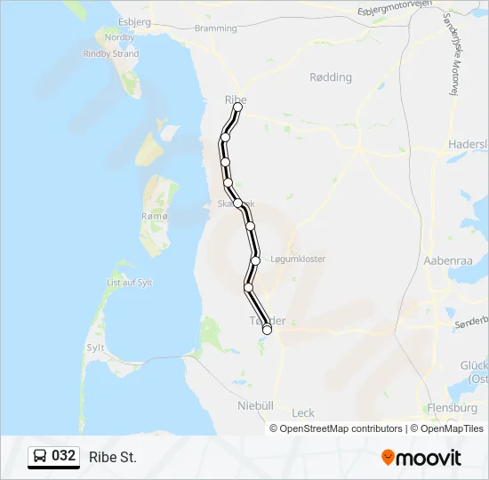 032 Bus Line Map