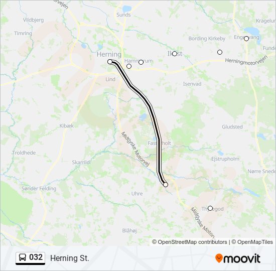032 Bus Line Map