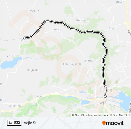 032 Bus Line Map