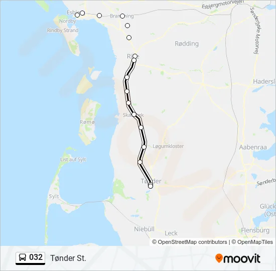 032 Bus Line Map