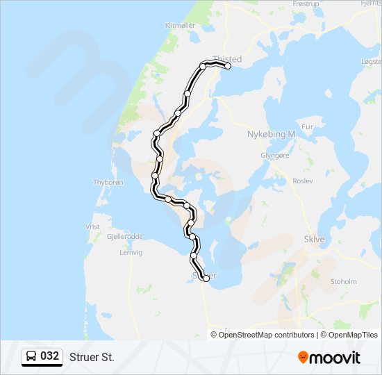 032 Bus Line Map