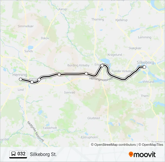 032 Bus Line Map