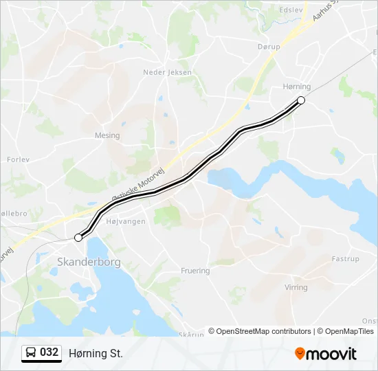 032 Bus Line Map