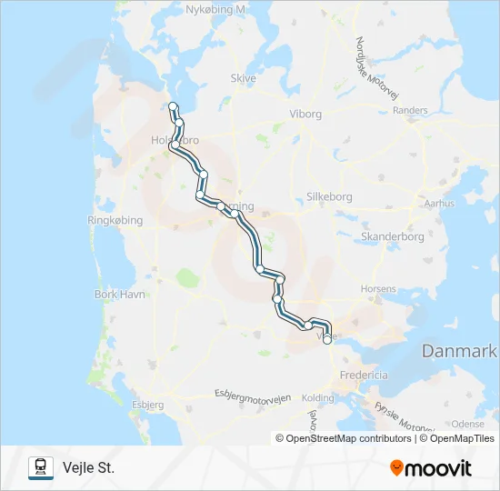 030 jernbane Linjekort