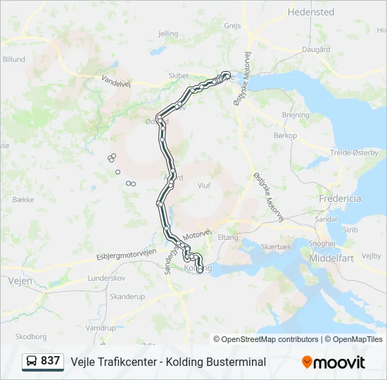 837 Bus Line Map
