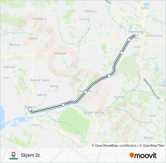 030 jernbane Linjekort