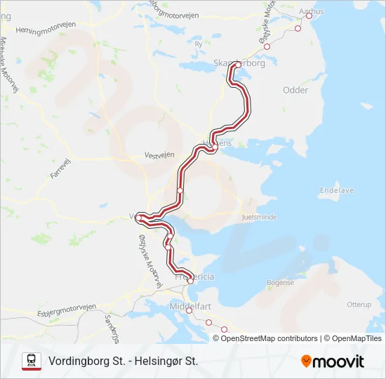 RE Train Line Map