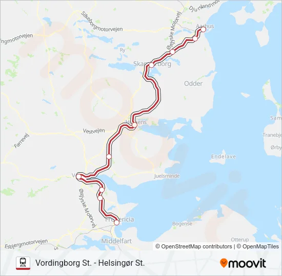 RE Train Line Map