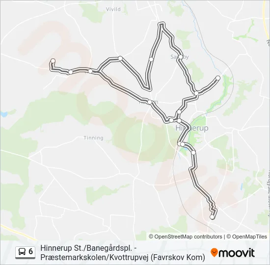 6 Bus Line Map