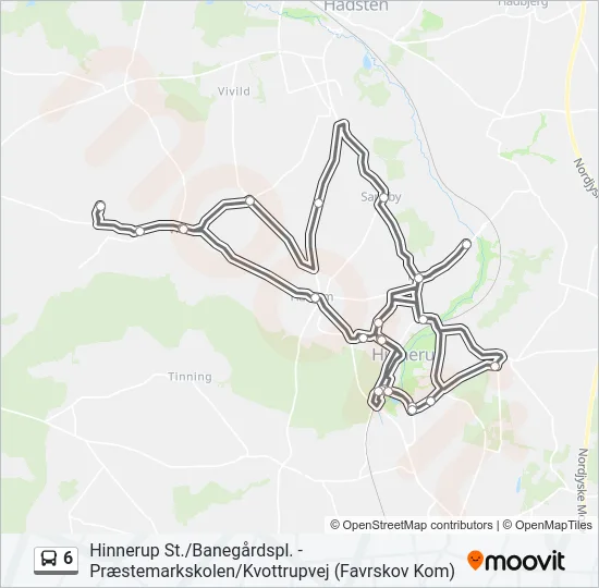 6 Bus Line Map
