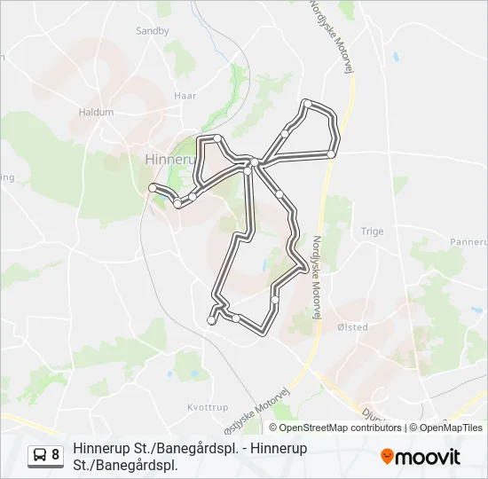 8 Bus Line Map