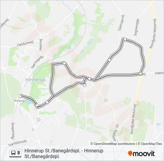 8 Bus Line Map