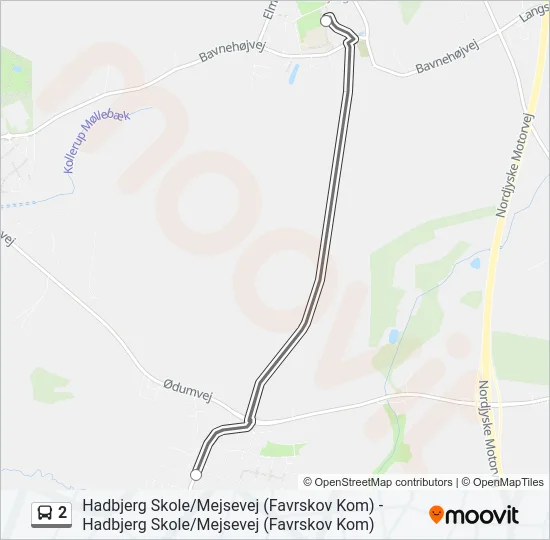 2 Bus Line Map