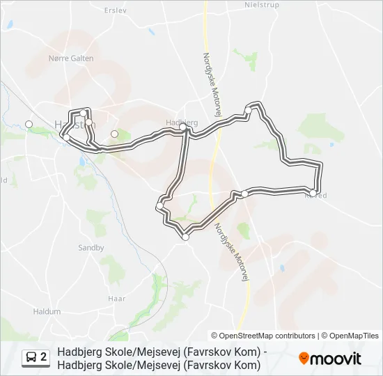 2 Bus Line Map