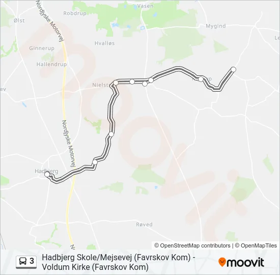 3 Bus Line Map