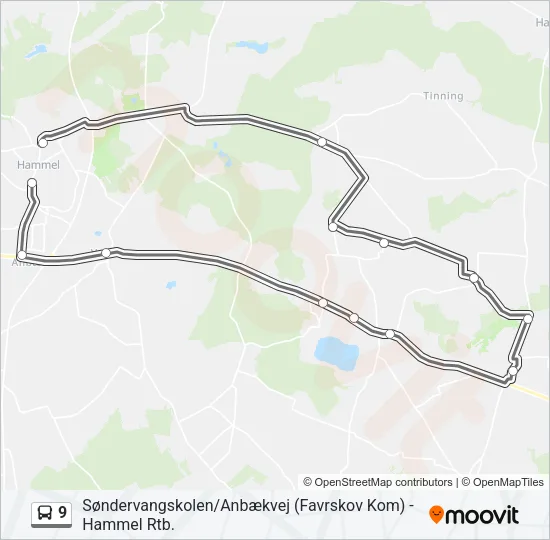 9 Bus Line Map