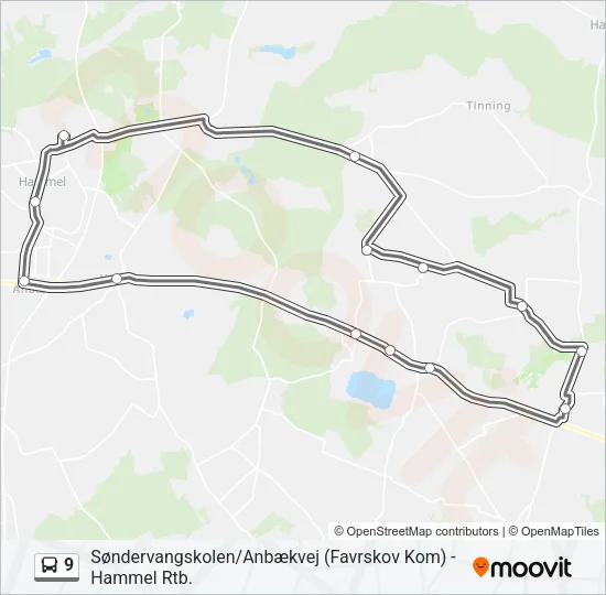 9 Bus Line Map