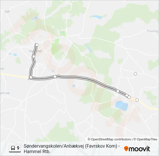9 Bus Line Map