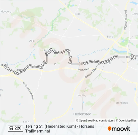 220 Bus Line Map