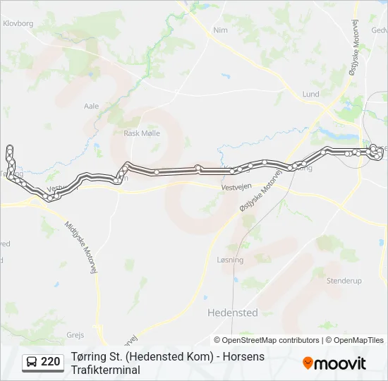 220 Bus Line Map