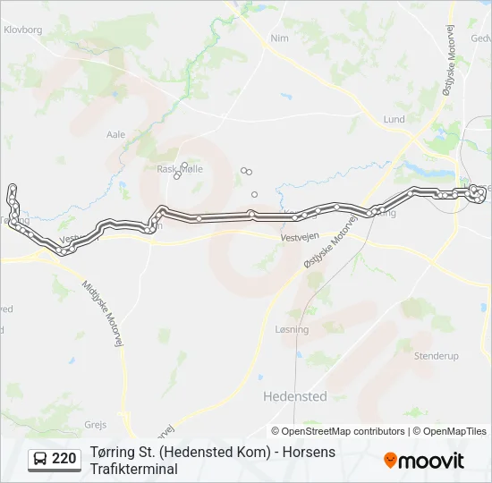 220 Bus Line Map