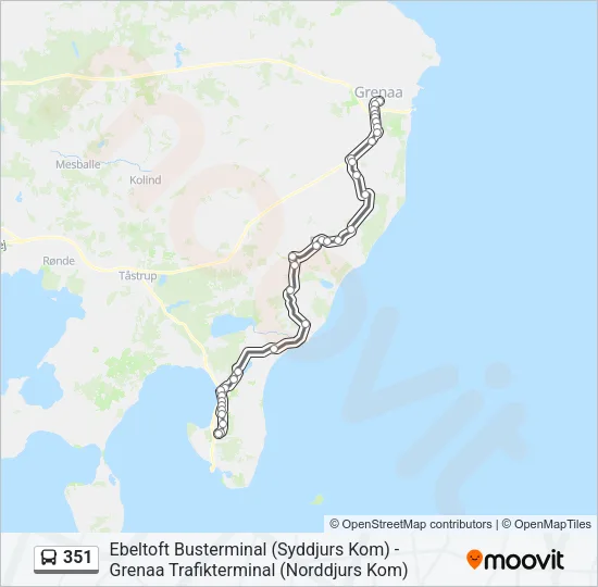 351 Bus Line Map