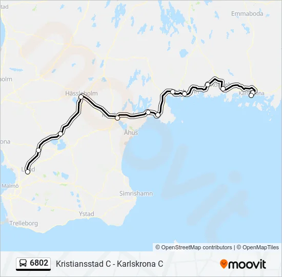 6802 Bus Line Map