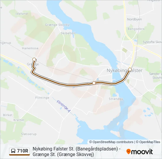 710R Bus Line Map