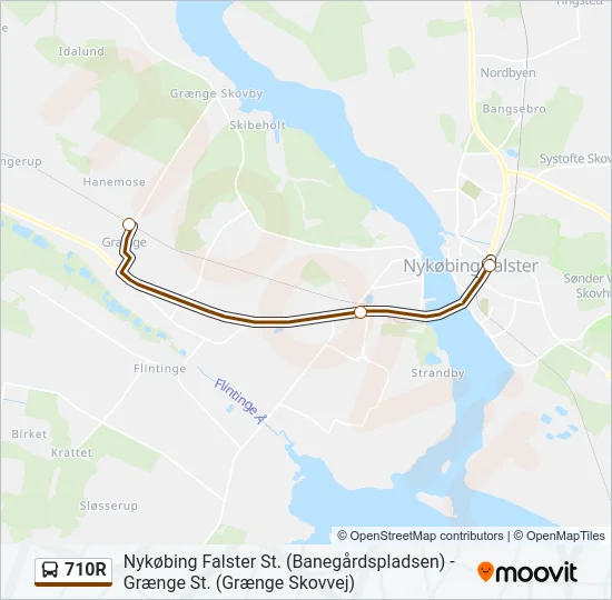 710R Bus Line Map